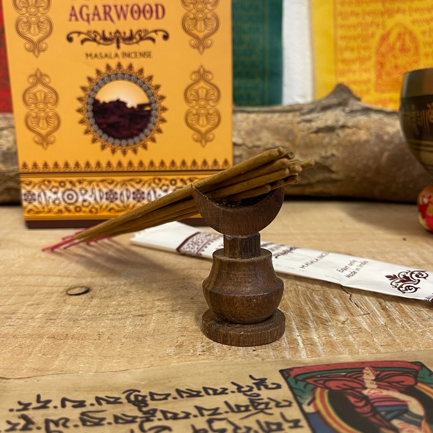 Ayurvedic Agarwood masala incense sticks offer a pure and natural aroma, made with a thoughtful blend of essential oils and all-natural ingredients including premium resins, oils, herbs, petals, and honey. The rich, warm scent of amber is ideal for creating a soothing atmosphere perfect for meditation, yoga, and spiritual cleansing. These incense sticks promote relaxation and help cultivate a harmonious environment, supporting overall well-being