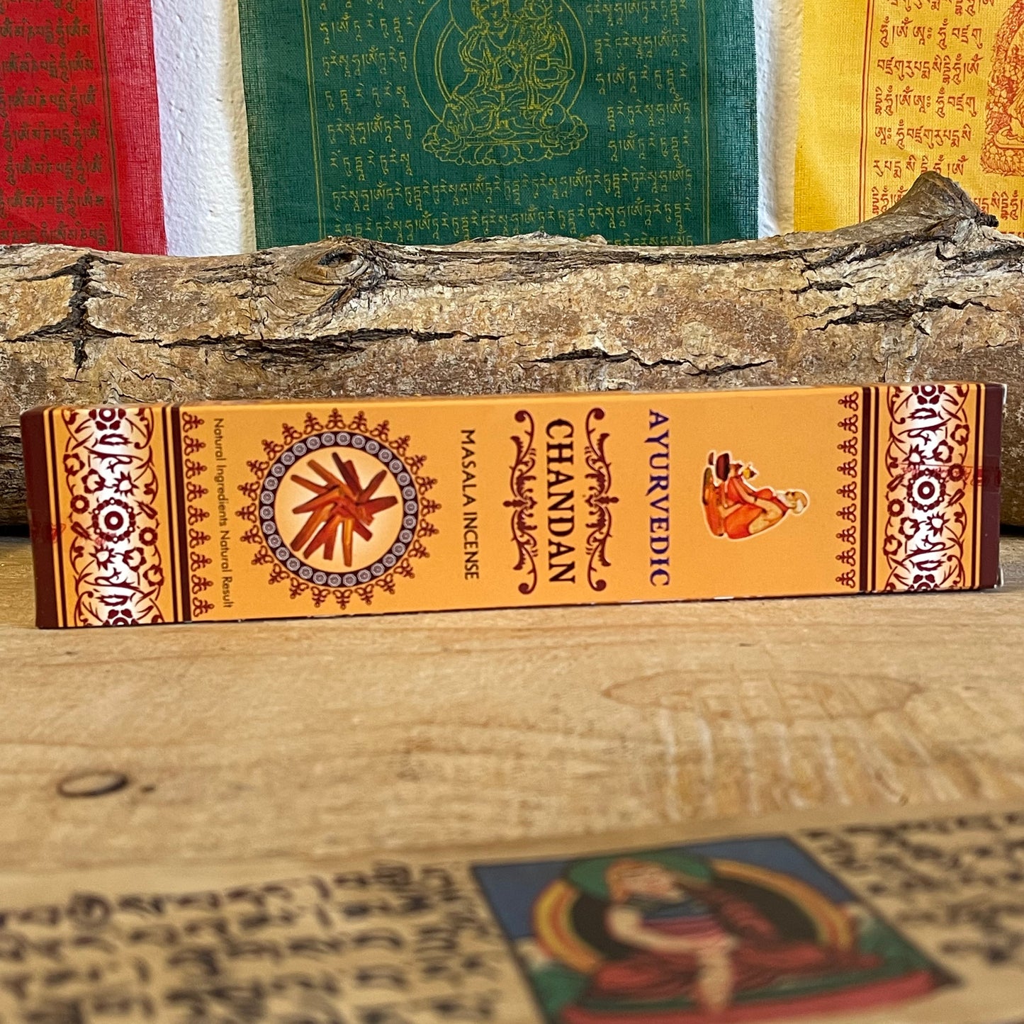 "Chandon" in the context of Ayurvedic incense typically refers to "Chandan," which is the Hindi word for sandalwood. Sandalwood has deep roots in Ayurvedic tradition and is known for its calming, grounding properties. In Ayurvedic Chandan masala incense, sandalwood is usually blended with other natural ingredients such as essential oils, resins, herbs, petals, and honey to create a warm, rich, and meditative aroma.
This type of incense is highly valued for its use in meditation, yoga, and spiritual practic