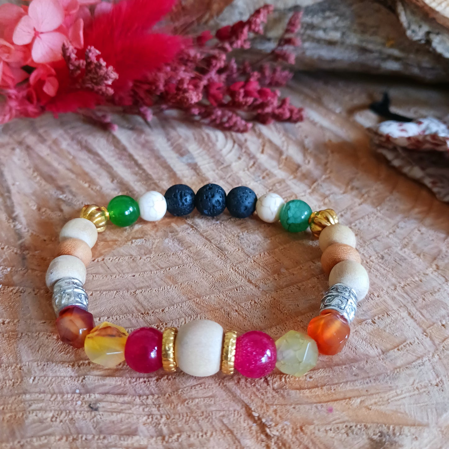 The Tri Hita Karana Power Bangles refer to the traditional philosophy of life, popular on the island of Bali, Indonesia. Tri = three, Hita = Happiness, Karana = elements.
Love of course is central to the concept of Tri Hita Karana. This bangle is inspired by the love of the Divine for us. Love of our fellow humans. Love to care for the Natural world. The dimensions of the past, present, and future are the cycles of the life must be passed with the spirit of love for all creations of God. This love bangle r