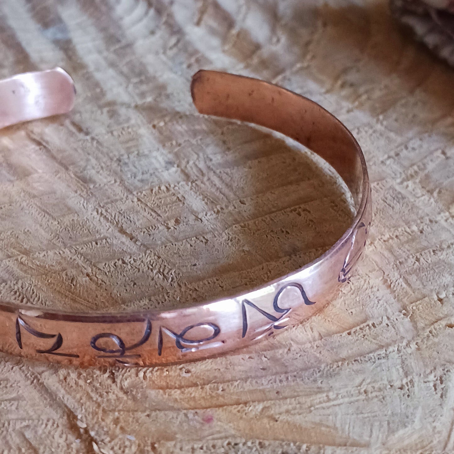 Tibetan Om Mani Holy Mantra Bracelet | Copper