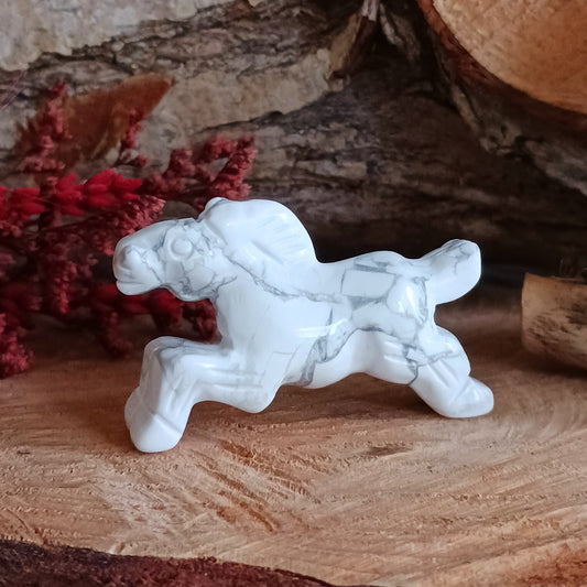 White Howlite is a stone of infinite patience. White Howlite can help bring new ideas into focus and aids in achieving ambitions and dreams. White Howlite has a soft peaceful energy that is calming, it can help settle an overactive mind.