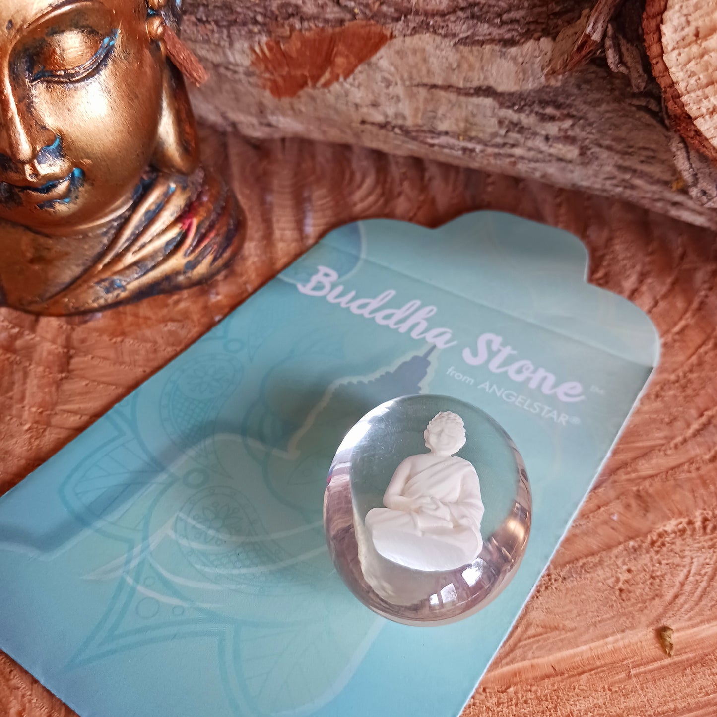 Give as a gift to loved ones or carry this stone in your pocket or purse to use as a worry stone. As you hold this stone in your hand, imagine the Buddha's calm presence surrounding you. Imagine yourself letting go of hurt and worry. Place the stone in an area where each time you see it you will think positive.