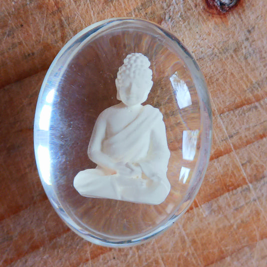 Give as a gift to loved ones or carry this stone in your pocket or purse to use as a worry stone. As you hold this stone in your hand, imagine the Buddha's calm presence surrounding you. Imagine yourself letting go of hurt and worry. Place the stone in an area where each time you see it you will think positive.