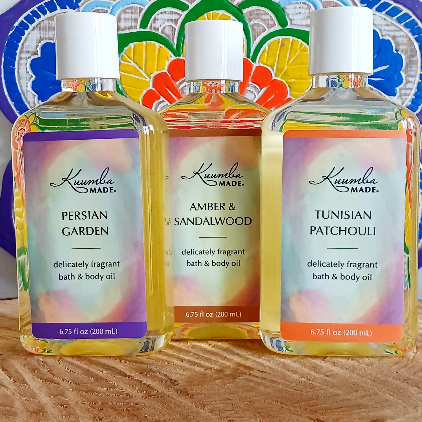 A unique, rich, slightly sweet and well balanced patchouli. Warms the heart, grounds the senses, this fast absorbing Tunisian Patchouli versatile Bath and Body Oil is packed with moisturizing agents that leave skin and hair radiant, healthy and softly aromatic. Use for daily moisturizing, a lavish massage, a nourishing bath, and as a deep conditioning hair treatment. Made with organic ingredients.