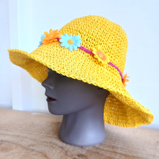 Bring effortless style and sun-safe comfort to your holiday wardrobe with this Floppy Straw Sun Hat in vibrant yellow. This delightful hat features a soft, flowing brim that drapes elegantly, creating a relaxed, free-spirited look perfect for travel, beach days, or casual outings.
