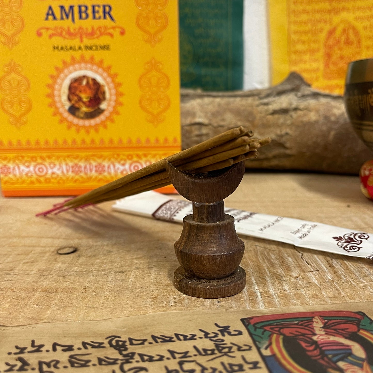 Ayurvedic Amber masala incense sticks offer a pure and natural aroma, made with a thoughtful blend of essential oils and all-natural ingredients including premium resins, oils, herbs, petals, and honey. The rich, warm scent of amber is ideal for creating a soothing atmosphere perfect for meditation, yoga, and spiritual cleansing. These incense sticks promote relaxation and help cultivate a harmonious environment, supporting overall well-being
