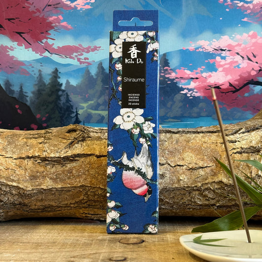 Experience the warmth and romance of Koh-Do Shiraume Incense, capturing the delicate essence of white plum blossoms in a refined fragrance that symbolizes renewal and the arrival of spring. Like petals unfolding after winter's chill, this exquisite scent unfolds gently, leaving behind soft lingering notes and low smoke. With its sense of serenity and timeless beauty, Koh-Do invites you to embrace the purity and elegance of nature's quiet awakening. As a part of Nippon Kodo's Ka-fuh range, this incense is ex