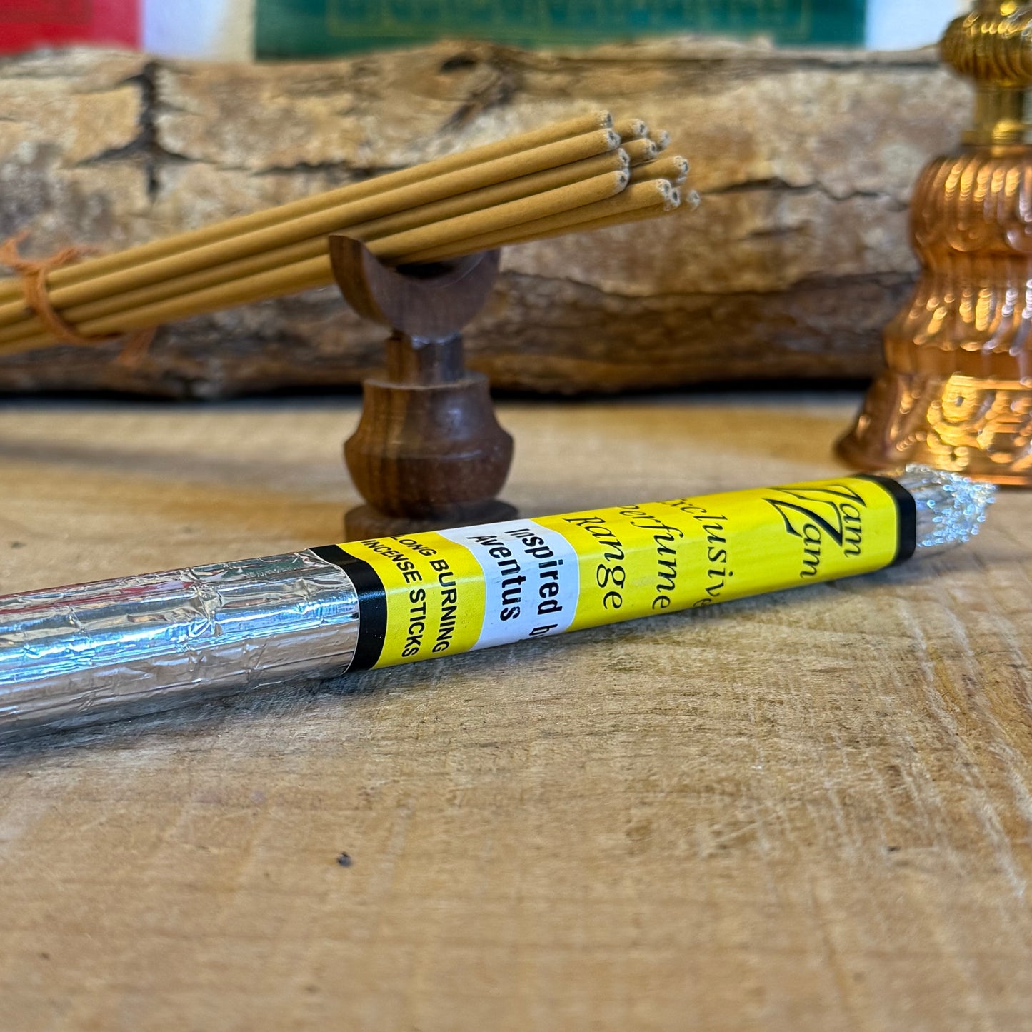 The Finest quality incense sticks on the market hand rolled from the finest ingredients and Foil wrapped for extra freshness.
The sticks are made from pure bamboo which is coated with a natural mixture containing cypress, tabu bark, and Chinese juniper. The fragrance is then added using the finest quality essential oils and perfumed oils.
Zam Zam incense sticks have beautiful long lasting aromas.
Each incense stick burns for over an hour and smells exactly as what it says on the pack.
Each pack contains