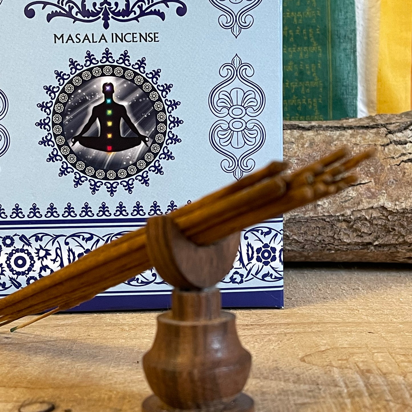 Ayurvedic Chakra Masala Incense Sticks offer a serene and authentic aromatic experience, crafted from pure essential oils and natural ingredients for a clean and uplifting scent every time. Each variety is a delicate blend of high-quality resins, oils, herbs, petals, and honey, providing beautiful fragrances ideal for meditation, yoga, and spiritual cleansing. These incense sticks are designed to promote a harmonious mood and enhance overall well-being, making them a perfect addition to any calming or sacre