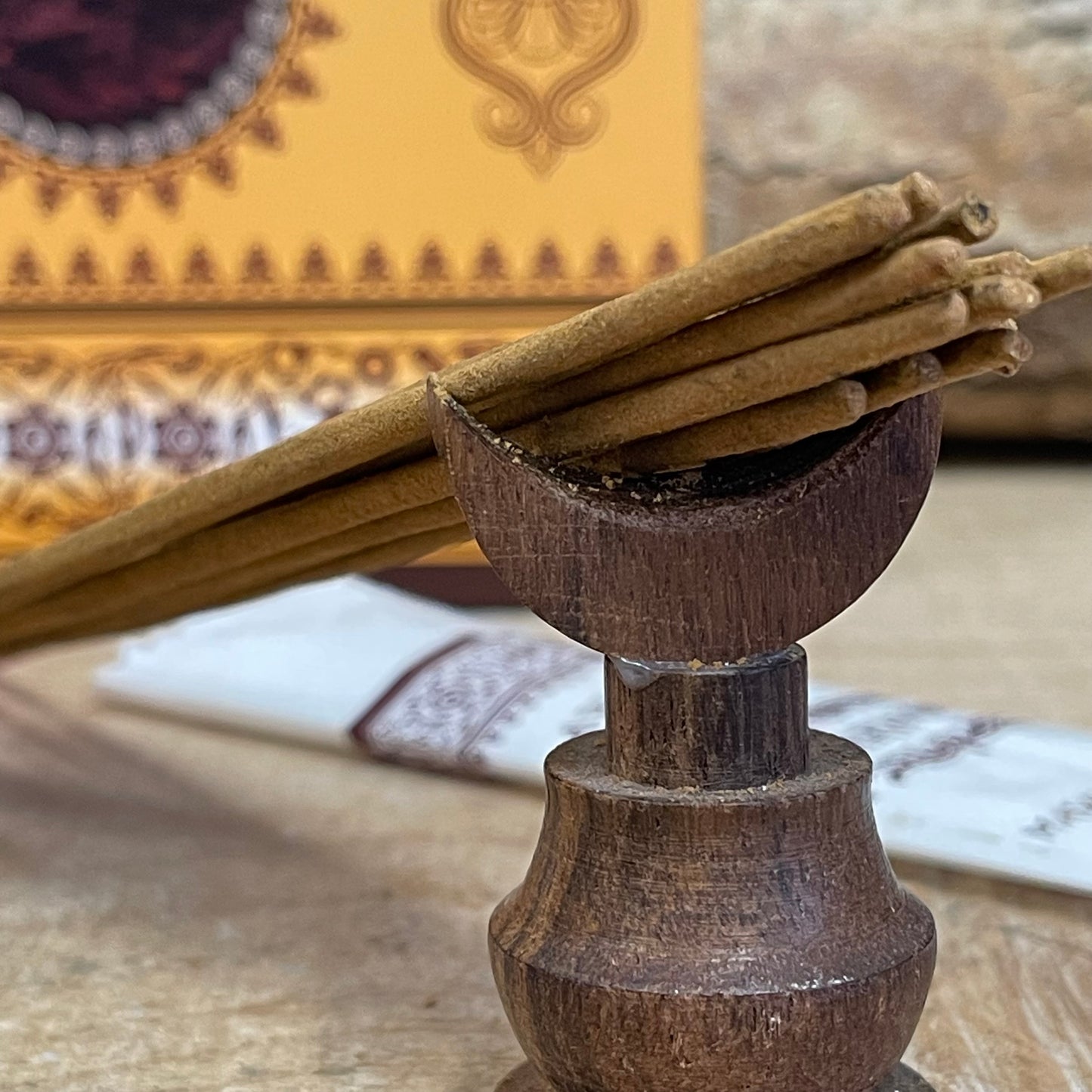 Ayurvedic Agarwood masala incense sticks offer a pure and natural aroma, made with a thoughtful blend of essential oils and all-natural ingredients including premium resins, oils, herbs, petals, and honey. The rich, warm scent of amber is ideal for creating a soothing atmosphere perfect for meditation, yoga, and spiritual cleansing. These incense sticks promote relaxation and help cultivate a harmonious environment, supporting overall well-being