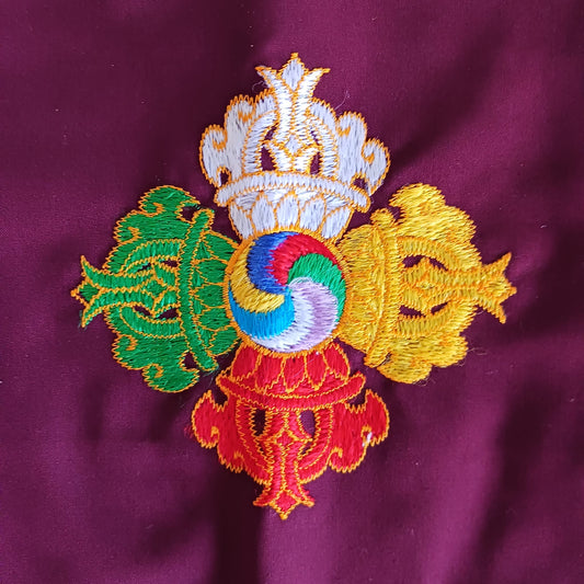 Tibetan Buddhist Monk Bag | Burgundy