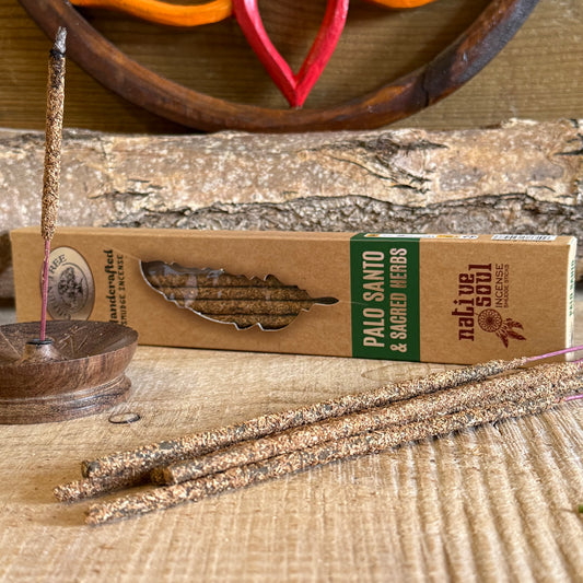 Cleanse, calm & restore with Native Soul Palo Santo Sacred herbs incense. Handcrafted, vegan, and ideal for meditation. Shop now at HighestBuddha.co.uk.