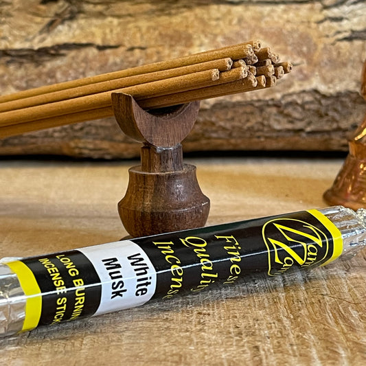 The Finest quality incense sticks on the market hand rolled from the finest ingredients and Foil wrapped for extra freshness.
The sticks are made from pure bamboo which is coated with a natural mixture containing cypress, tabu bark, and Chinese juniper. The fragrance is then added using the finest quality essential oils and perfumed oils.