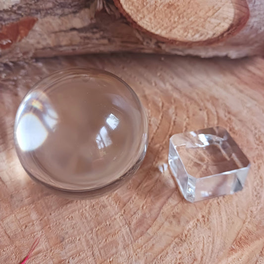 Crystal Ball with glass Stand | 5cm
