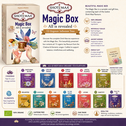 Shoti Maa Magic Box Organic Tea Collection – 12 Chakra & Element Teas