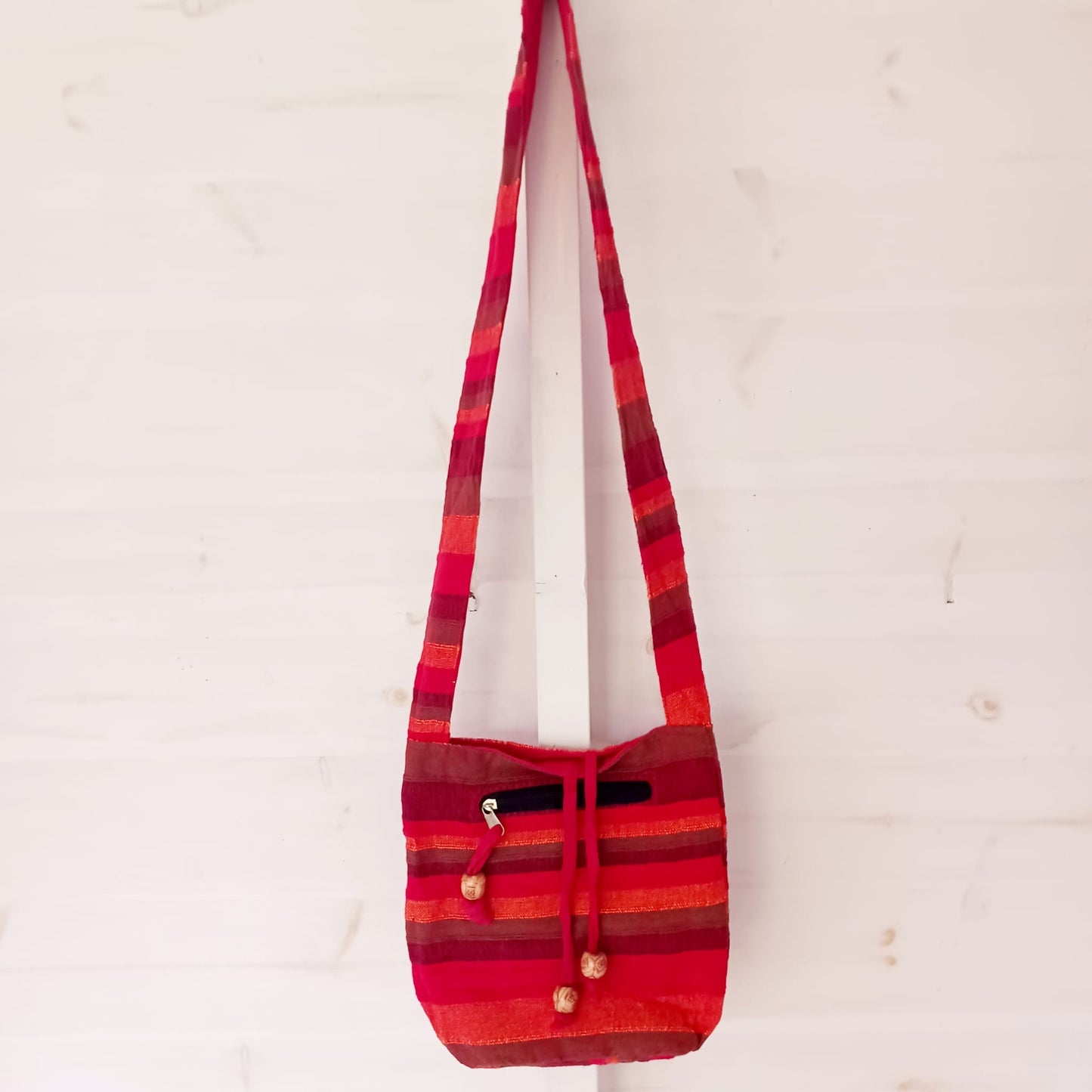 Nepal Sling Bag red vibrant Nepal Sling Bags