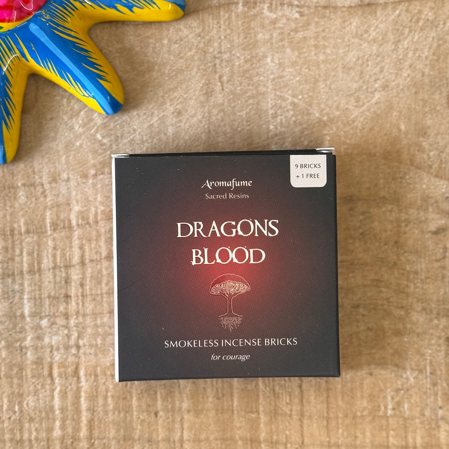 Aromafume Dragon’s Blood incense bricks. Smokeless, non-toxic incense for protection, cleansing and spiritual rituals.