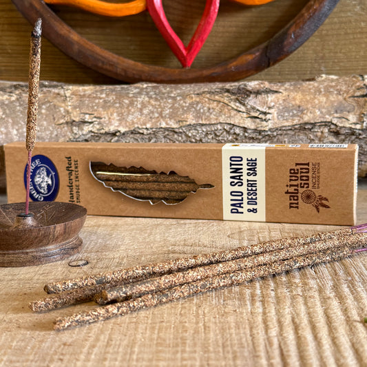 Cleanse, calm & restore with Native Soul Palo Santo & Desert Sage incense. Handcrafted, vegan, and ideal for meditation. Shop now at HighestBuddha.co.uk.