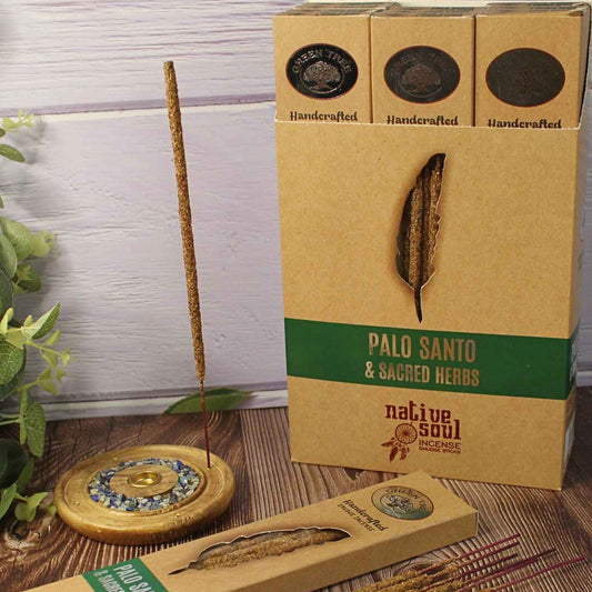 Cleanse, calm & restore with Native Soul Palo Santo Sacred herbs incense. Handcrafted, vegan, and ideal for meditation. Shop now at HighestBuddha.co.uk.