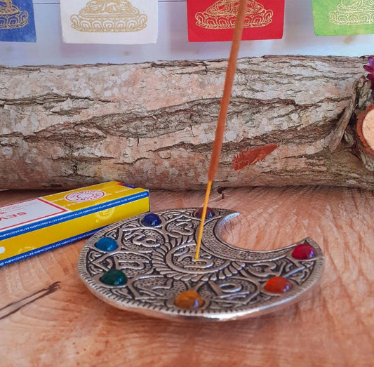 Moon Chakra Incense Plate | Cosmic Moon Incense Burners