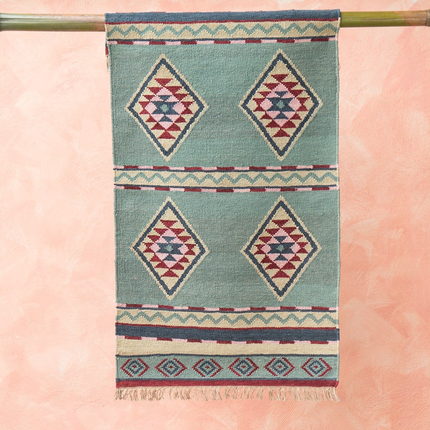Alanya Hand Woven Wool/Cotton Kilim Rug, 75 x 135cm