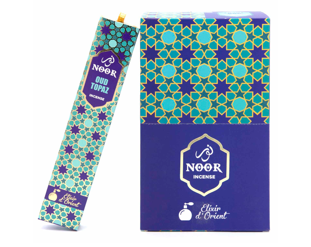 Noor Oud Topaz Incense – Mystical Middle Eastern Aroma of Oudh & Saffron