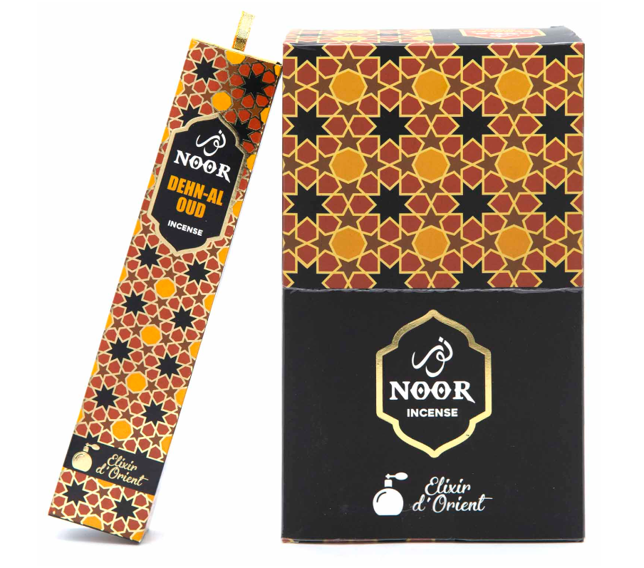 Noor Dehn-Al Oud Incense – Deep Agarwood Resin with Leather & Tobacco Notes
