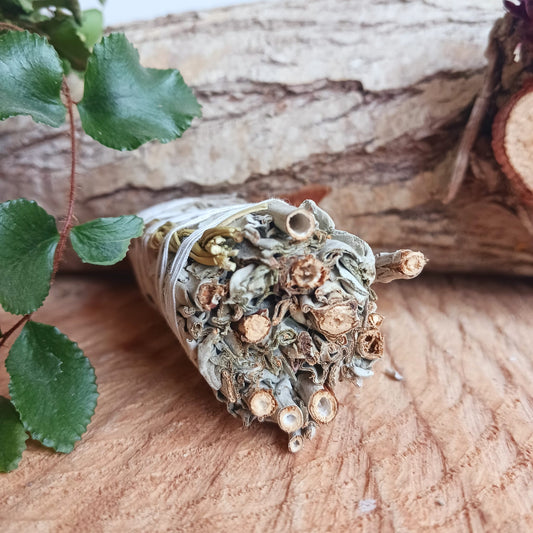 Smudge Stick | White Sage & Sweetgrass 10 cm The Hippie Buddha
