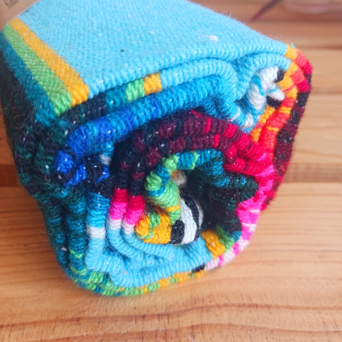 Mexican Serape Sky Blue | colourful Mexican Blankets UK sellers
