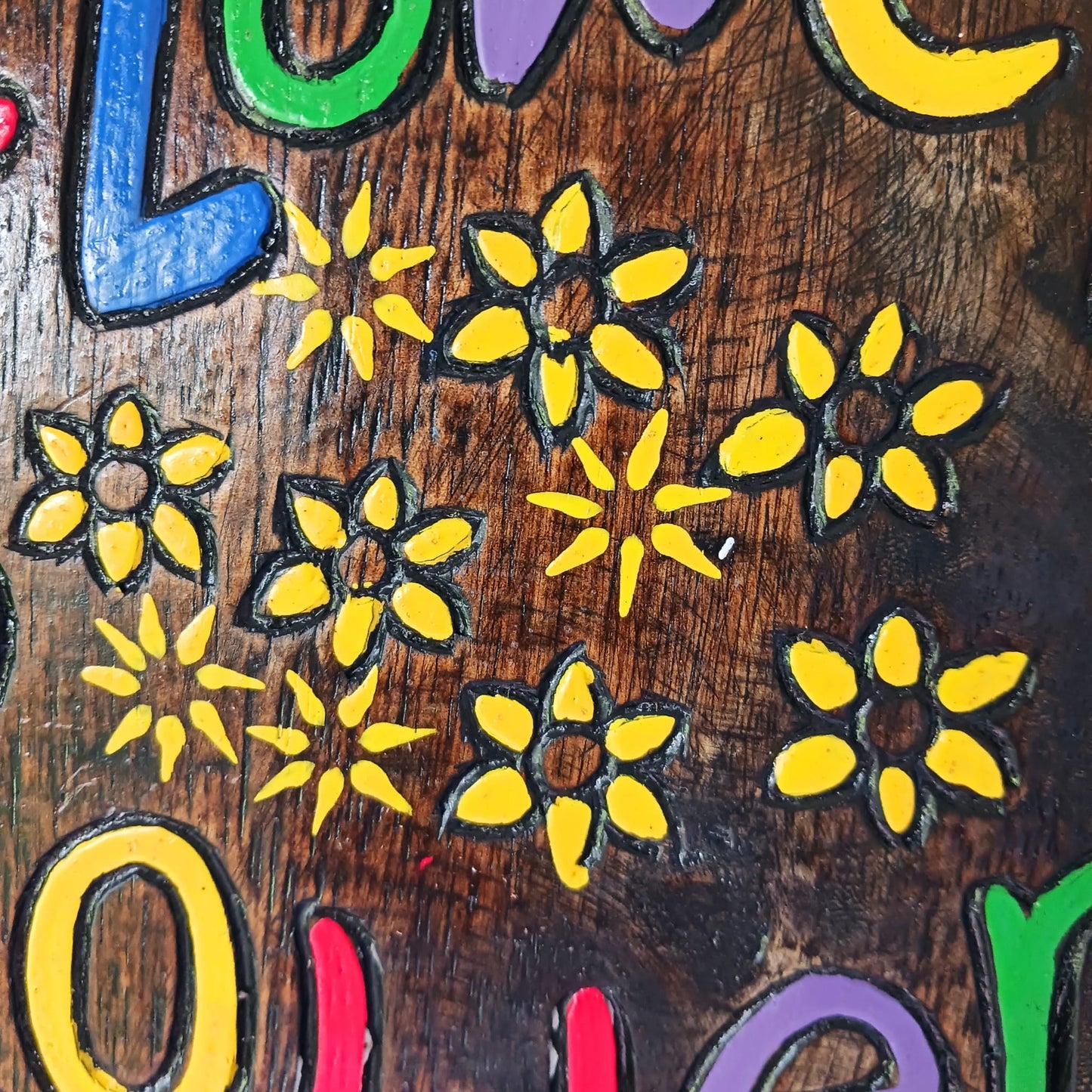Flower Power Wall Plaque | Groovy Flower power wall sign