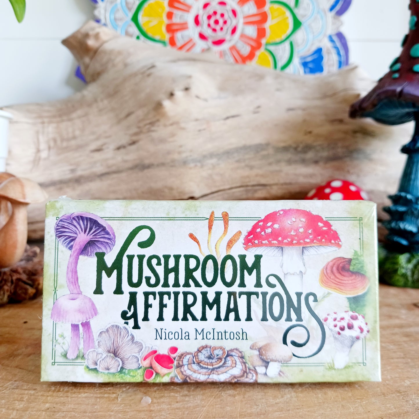 This exquisite deck of 40 cards features hand-drawn images of mushrooms from around the world, each with a message of guidance and inspiration. Nature has so much wisdom to share if we learn to see what it is showing us.