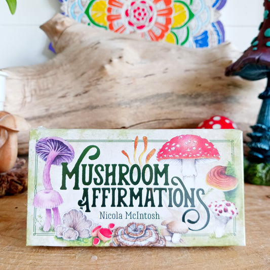 This exquisite deck of 40 cards features hand-drawn images of mushrooms from around the world, each with a message of guidance and inspiration. Nature has so much wisdom to share if we learn to see what it is showing us.
