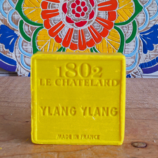 Indulge in the luxurious experience of our Natural Marseille Ylang Ylang Soap, crafted without palm oil and enriched with nature’s finest ingredients. Infused with the exotic and sunny scent of Ylang Ylang—highly prized in the perfume world—this soap is beautifully blended with white floral notes for a truly uplifting aroma.