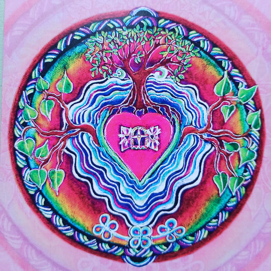 Beautifully illustrated Inspirational greetings card for loved ones with message inside that reads:
You have opened a window into my heart, and touched my soul.