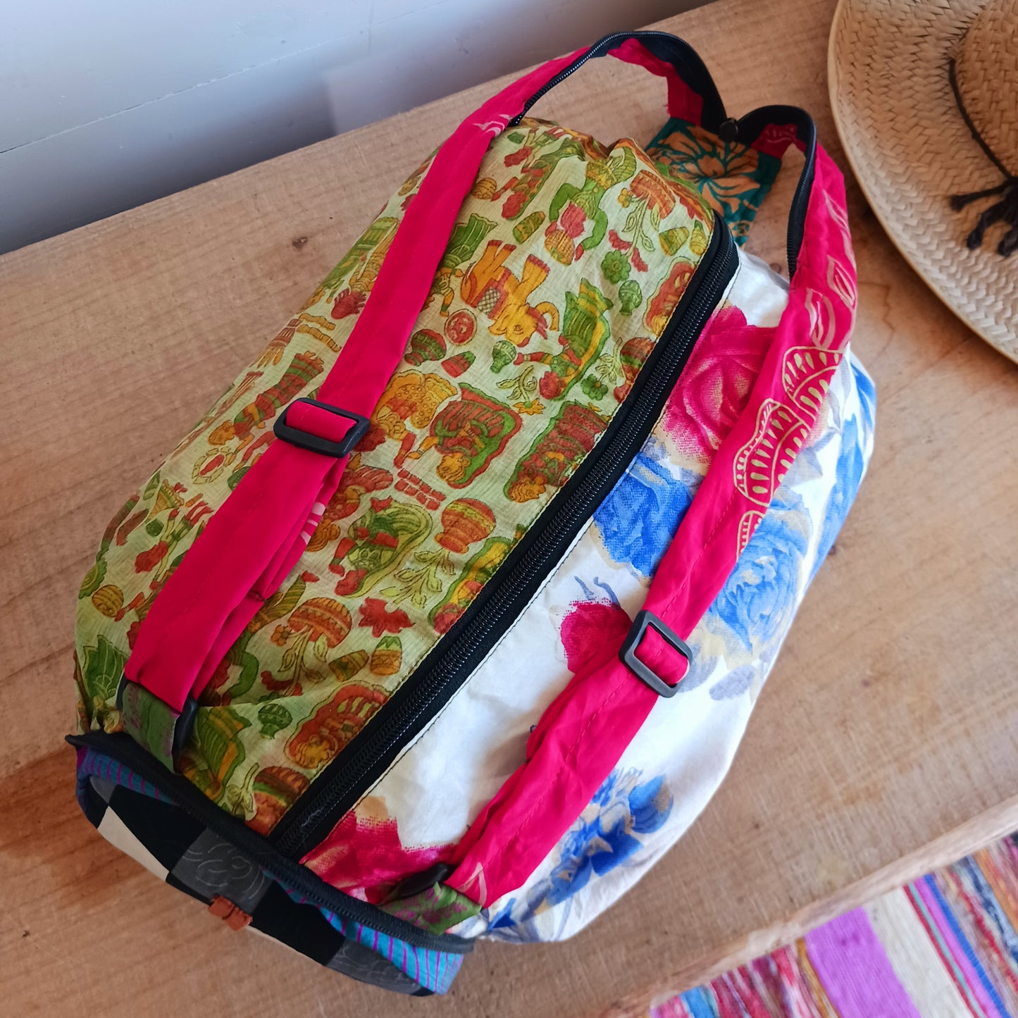 These nifty fold up backpacks are super handy. Not only do they fold down and zip away into a small compact size, but they have multiple zip and button up pouches and pockets for you to keep your essentials.