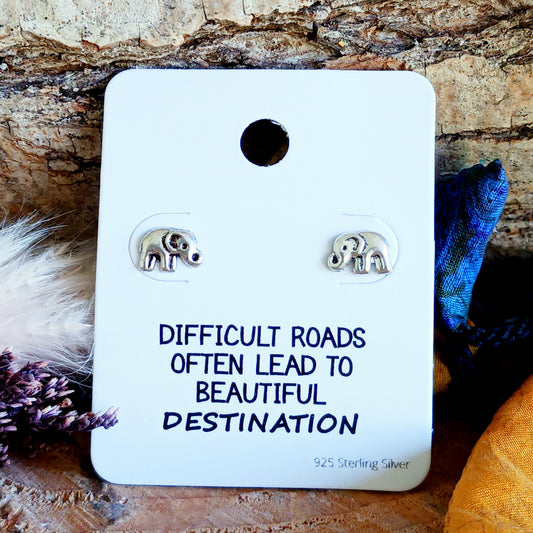 These lovely little 925 silver studs feature an Elephant design. Perfect to wear everyday with anything, or as a gift for family and friends.