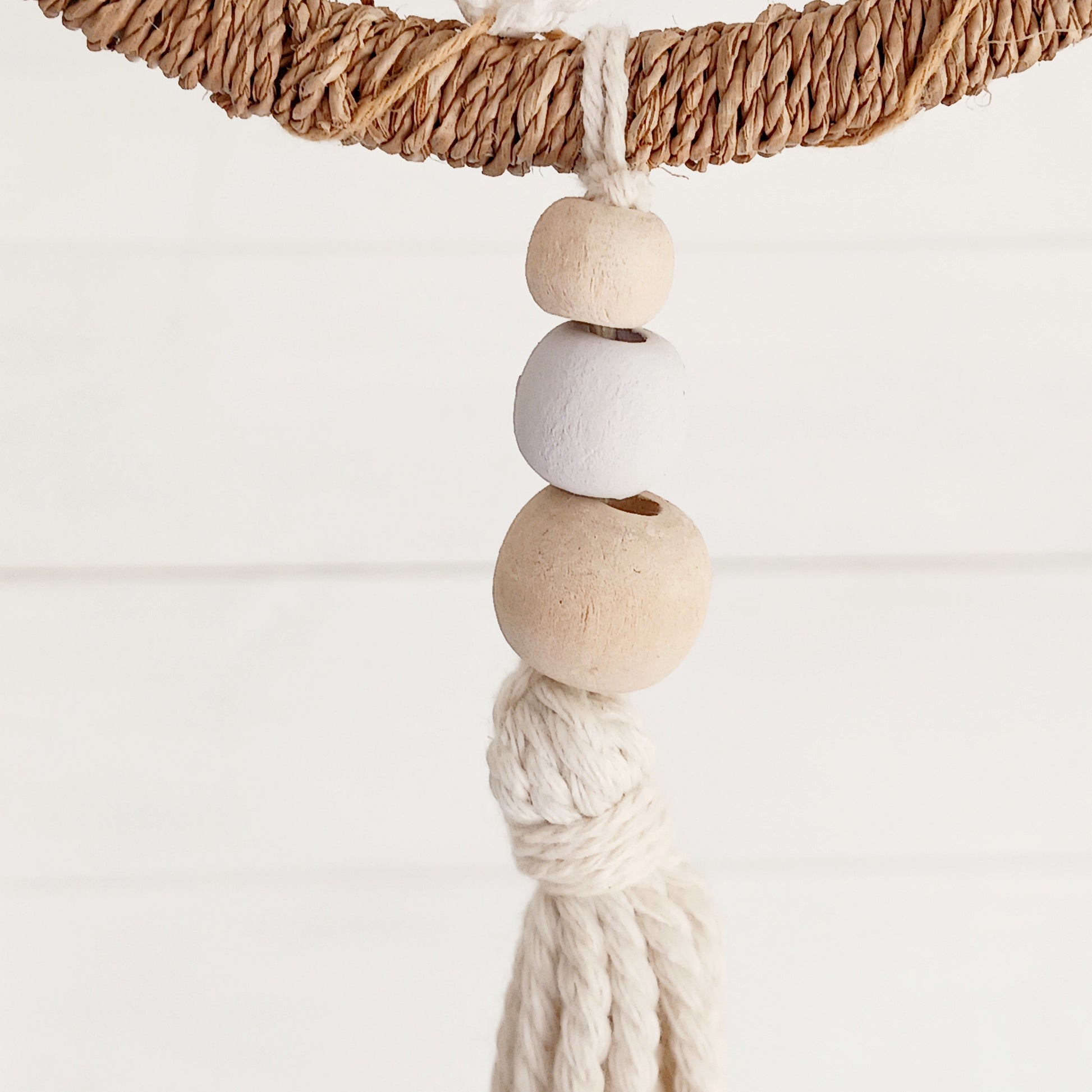 Bring peace, balance, and natural elegance into your home with this handmade Medium Natural Elemental Spirits Dream Catcher. Crafted with love and care on the spiritually blessed island of Bali, this vegan-friendly piece is made entirely from natural materials, free of feathers. Its earthy tones and organic textures create a warm and grounding presence, perfect for bedrooms, meditation spaces, or as a thoughtful gift.