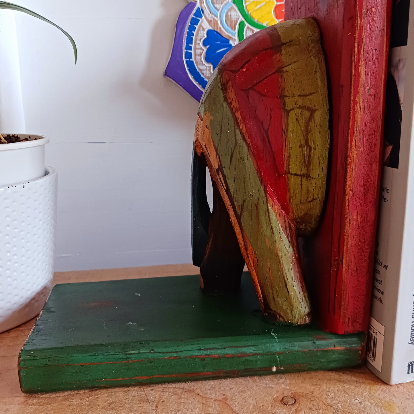 These beautiful bookends feature one of the most beloved creatures on earth, the majestic elephant. They have been skillfully hand carved, painted and finished with a lovely rustic effect. An ideal way to keep your books neat and tidy and they make a super gift too!