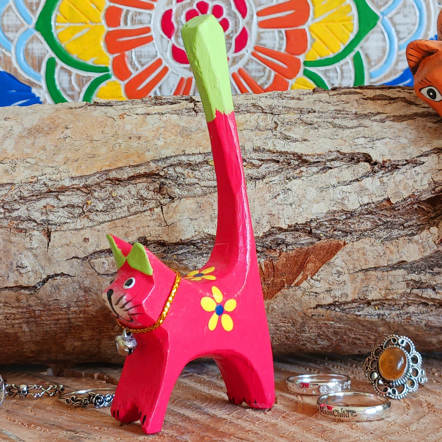 With an array of vibrant colours, these little wooden cats are set to brighten anyone’s day. Hand carved and painted from fast-growing albesia wood that takes around seven years to grow to maturity, these characters make a great eco-friendly and sustainable gift.