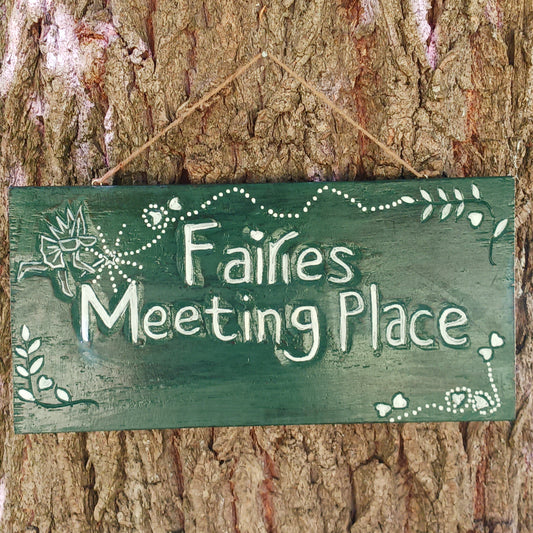 Create a whimsical atmosphere in your garden with our Fairies Meeting Place Sign. Crafted to spark imagination, this enchanting piece transforms any outdoor space into a magical fairytale setting. Perfect for fairy garden enthusiasts, children, or anyone who adores a touch of fantasy, this sign invites wonder and delight. Place it among your plants, flowers, or pathways and watch your garden come to life with charm and storytelling magic.