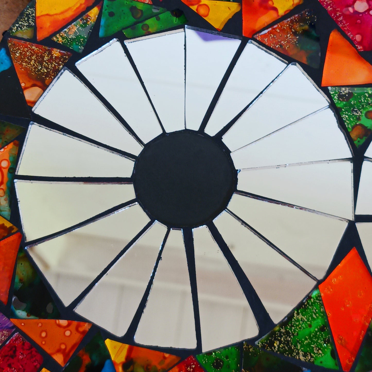 Bring colour, charm, and character to your home with this beautiful Sweet Mosaic Owl Mirror. Handcrafted under fair trade practices, this unique piece features a vibrant, multi-coloured mosaic owl surrounding a functional mirror. Perfect for brightening hallways, bedrooms, or living spaces, this decorative mirror blends artistry with practicality.