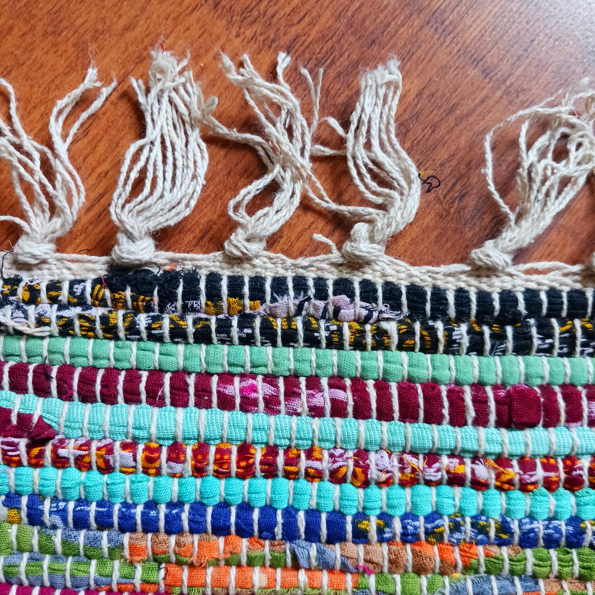 These fabulous little rugs are hard-wearing, versatile and attractive. You can always rely on a rag rug! These are made by a GoodWeave accredited supplier, giving the best assurance that no child labour was used in the making of this product.