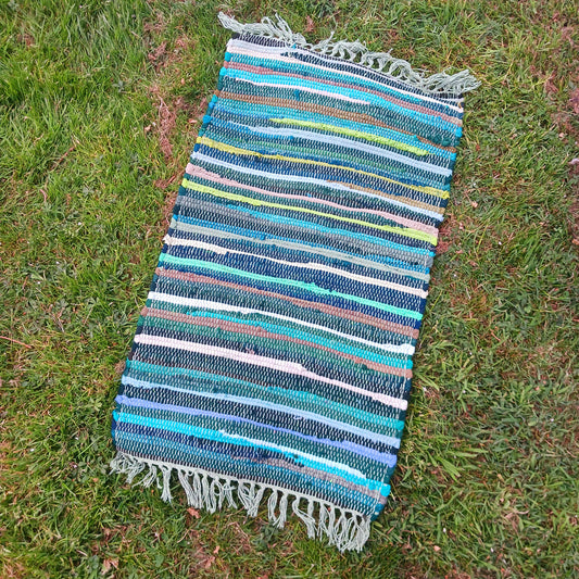 Enhance your living space with this premuim quality rag rug.  Whether used in kitchens, bathrooms, or even as a decorative accent in bedrooms and living rooms, the natural green tones will bring a sense of serenity and freshness to any environment.
