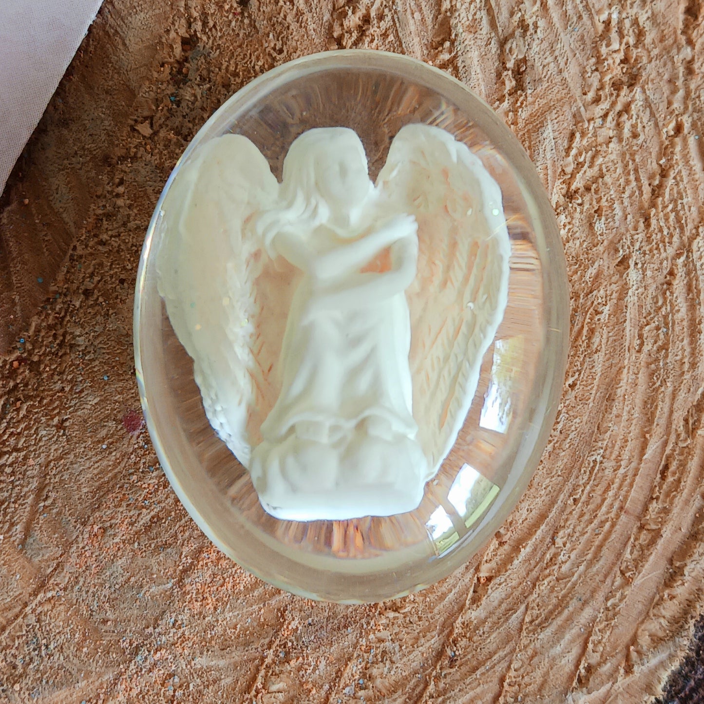 Carry this stone in your pocket or purse to use as a worry stone. As you hold this stone in your hand, imagine the Angel's calm presence surrounding you. Imagine yourself letting go of hurts or worries.