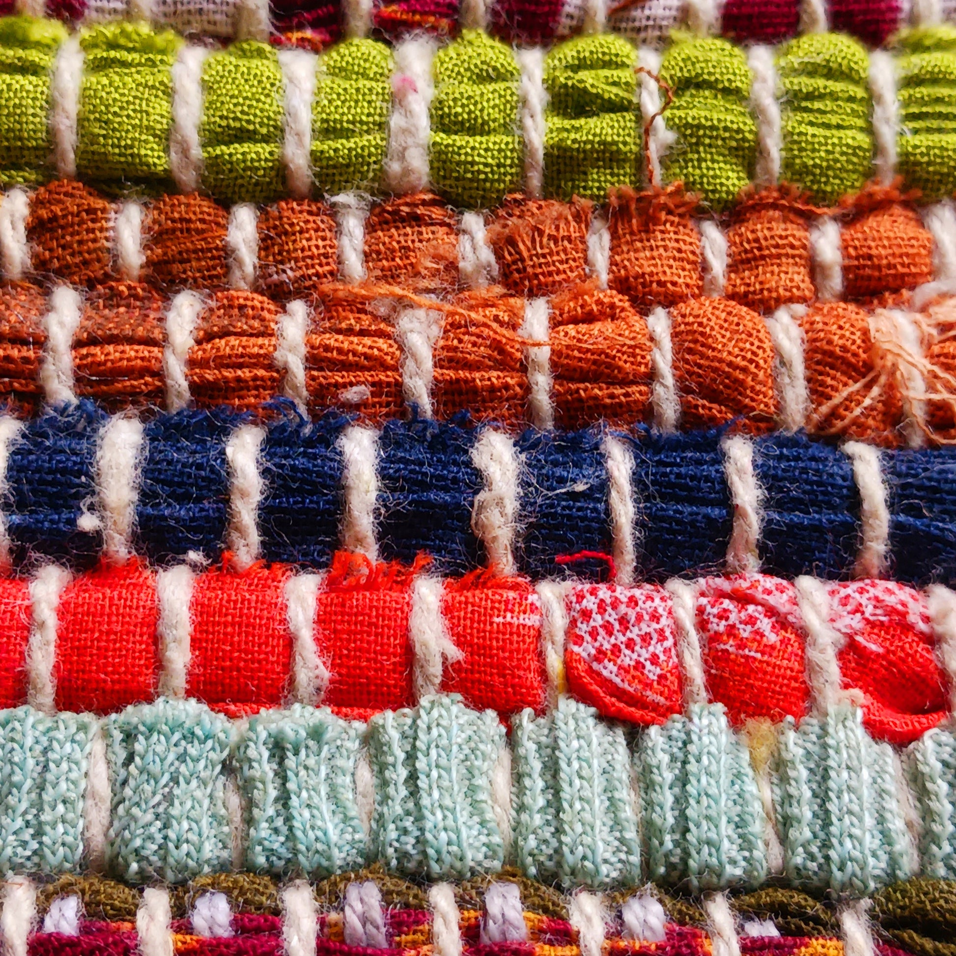 These fabulous little rugs are hard-wearing, versatile and attractive. You can always rely on a rag rug! These are made by a GoodWeave accredited supplier, giving the best assurance that no child labour was used in the making of this product.