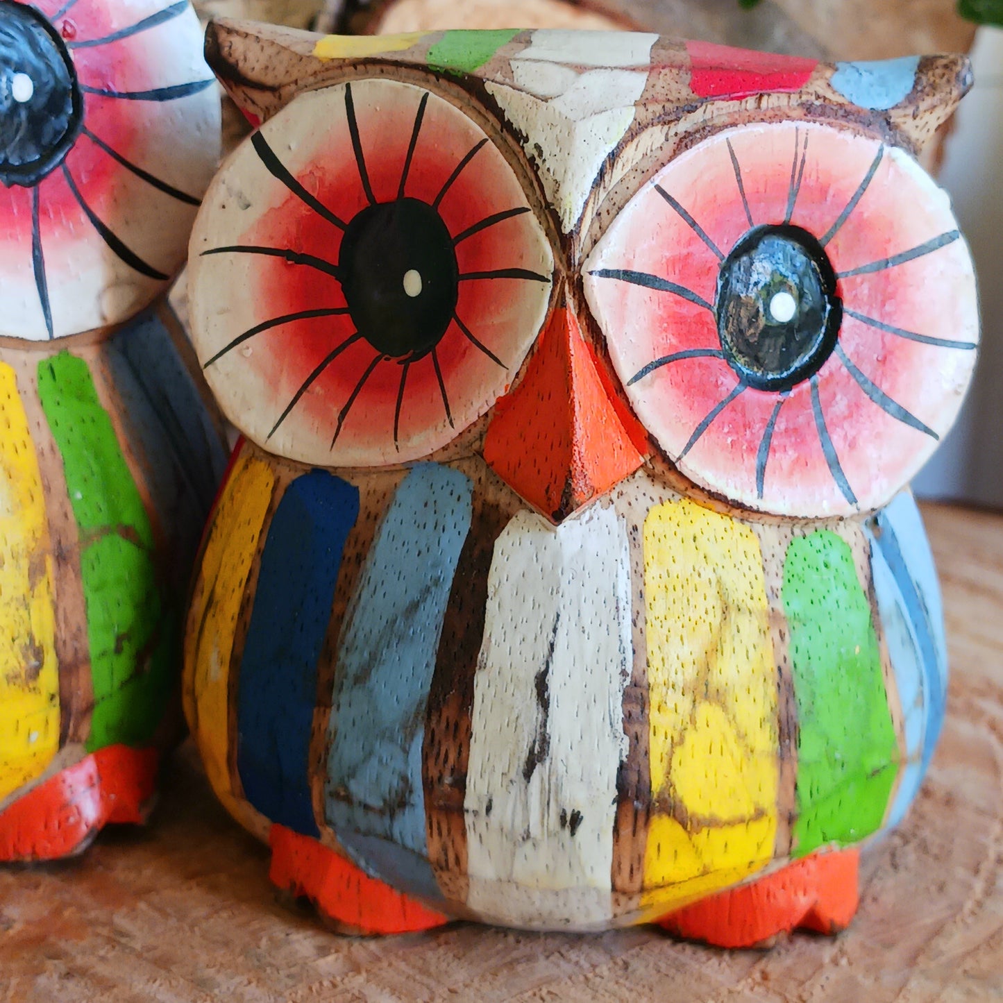 Add a pop of colour to your home décor with these beautiful Rainbow Owls. These vibrant and quirky owl figurines instantly brighten any room with their playful charm. Perfect for owl lovers or anyone looking to inject a touch of fun into their space, each figurine is designed to bring joy, character, and a rainbow of colours into your home. Display them on shelves, desks, or mantelpieces to create a cheerful focal point that guests will adore.