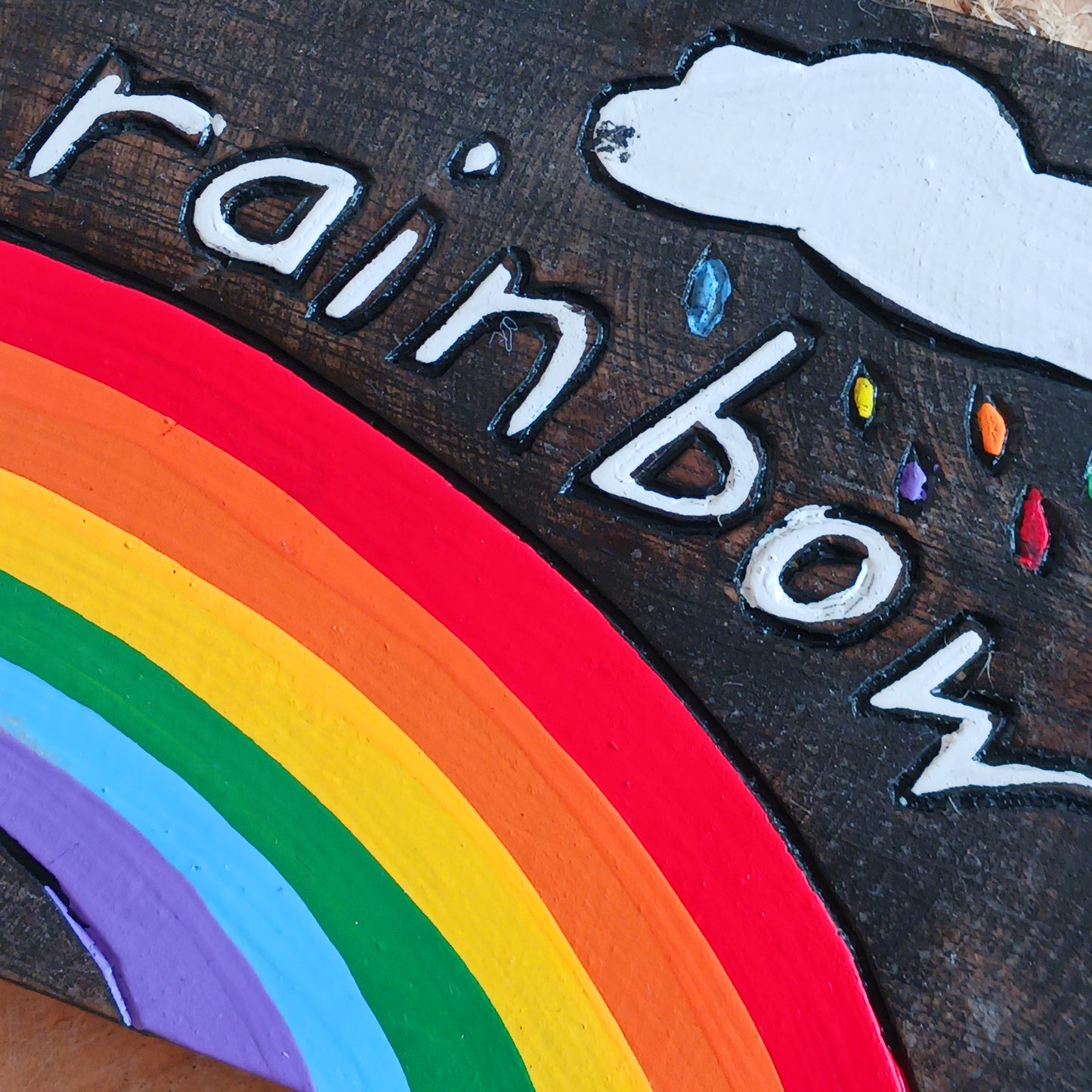 Hang this delightful plaque anywhere to bring a ray of sunshine to your day! A vibrant hand painted design on contrasting dark wood gives this plaque the full wow factor.