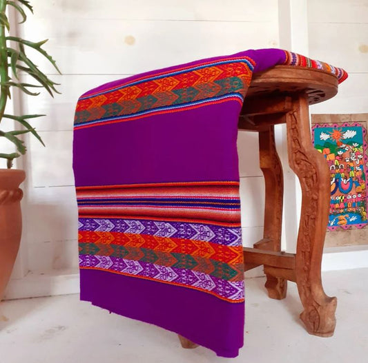 Hand Woven Peruvian Table Cloth | Throw (Assorted colours)