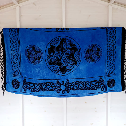 Celtic Sarong | Beach wrap Blue