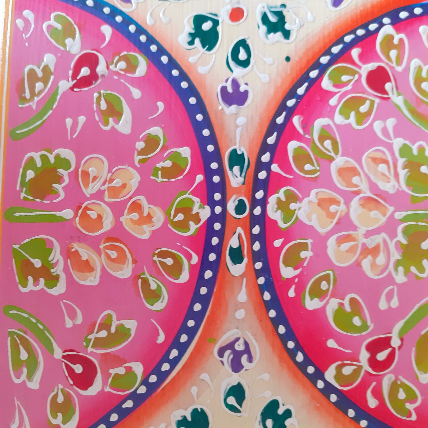 Handmade Indian Wooden Jewellery Box | Lime Floral Design